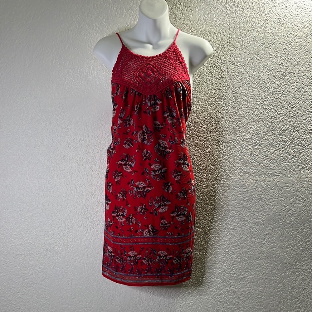 Speechless Red and Black Halter Sundress